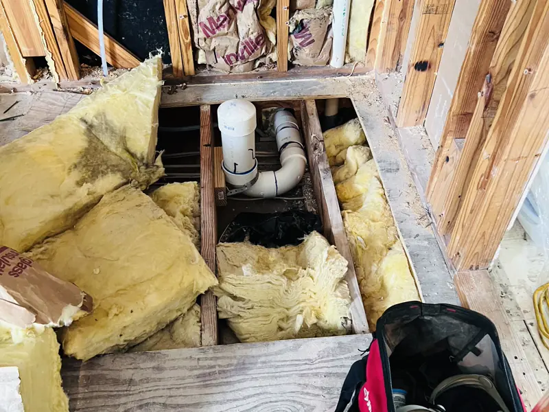 Every drain in the house, replaced under the floor — 3 of 6