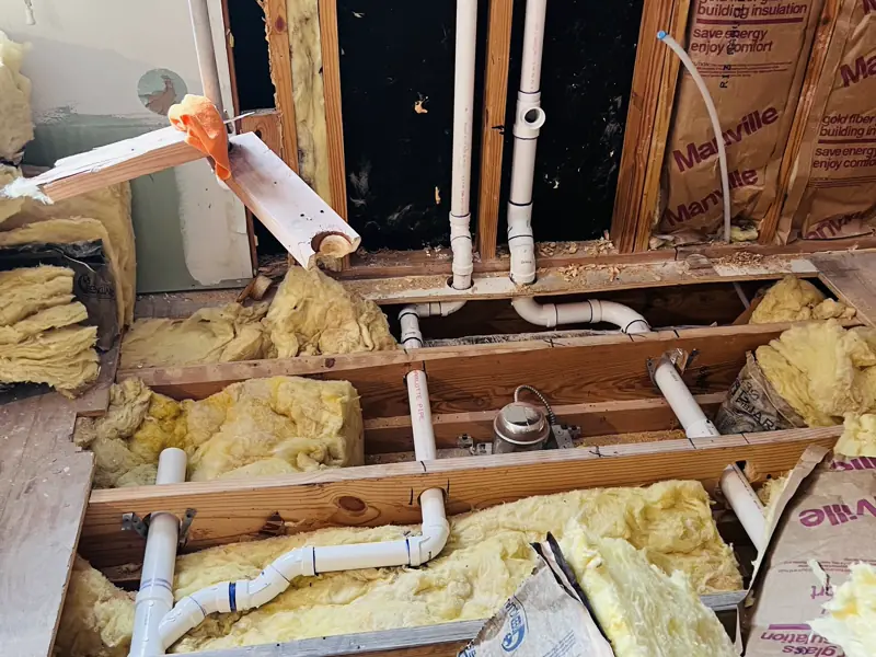 Every drain in the house, replaced under the floor — 4 of 6