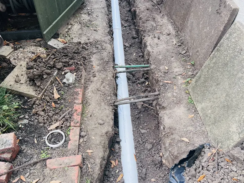 A main line replaced end to end, then filled and held