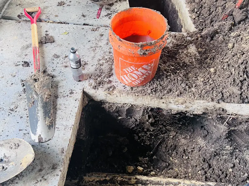 Patio cut, numbered, and set aside