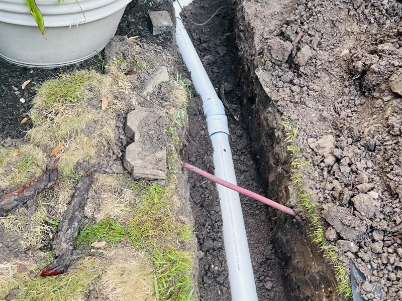 A main line replaced end to end, then filled and held — 2 of 9