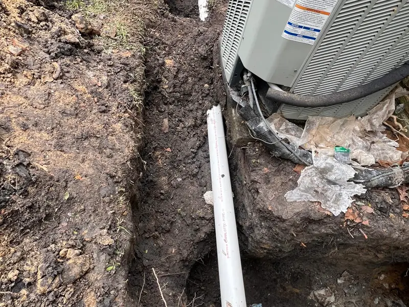 Routed past the condenser by hand