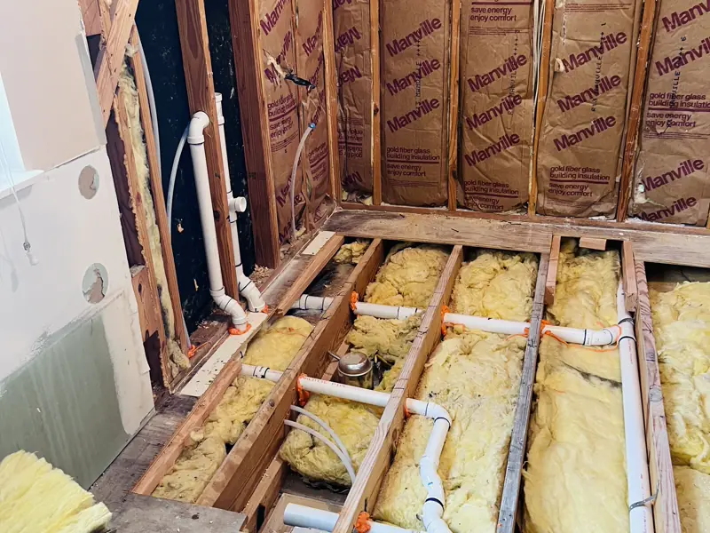 Every drain in the house, replaced under the floor — 5 of 6
